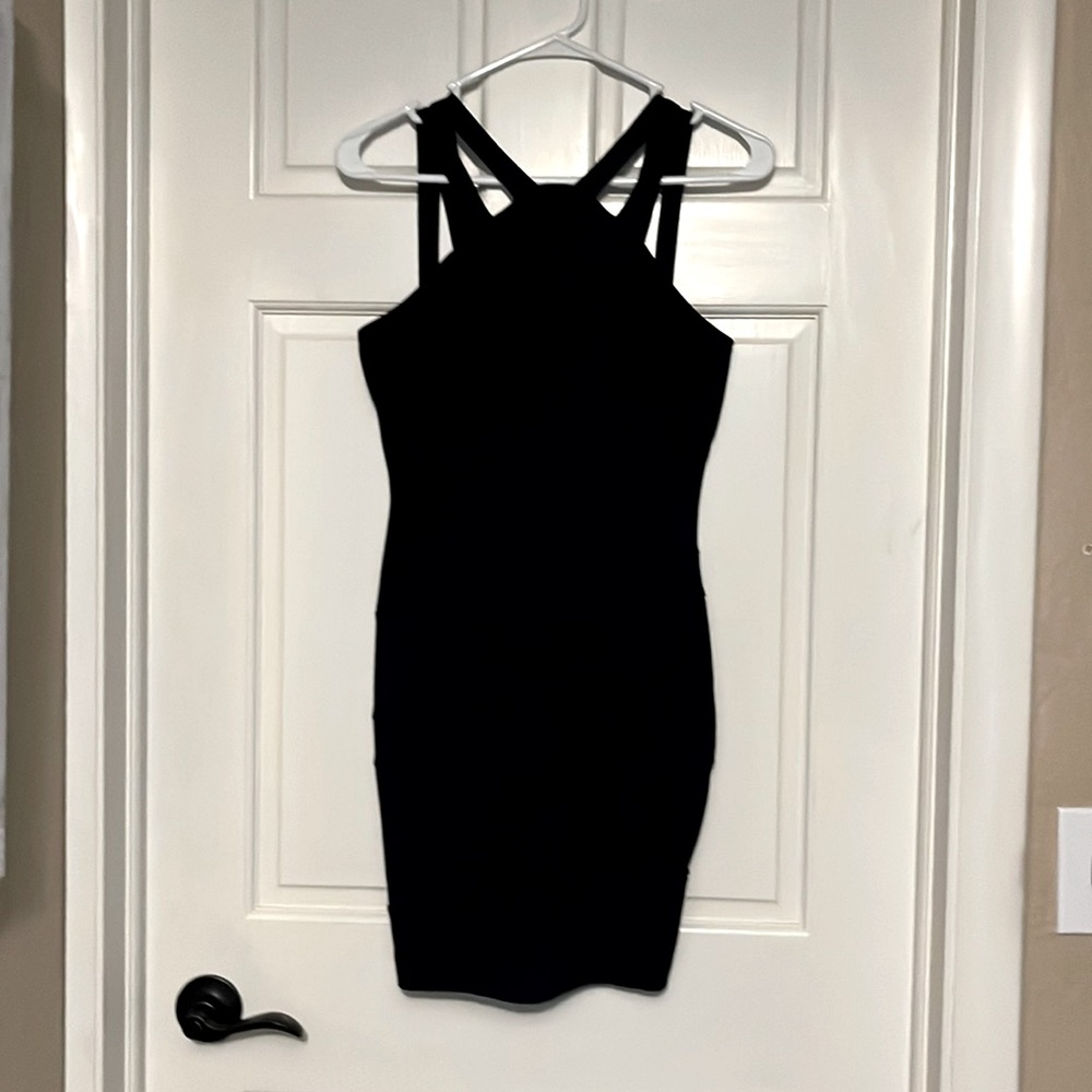 Honey and Rosie navy bodycon dress, size small